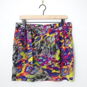 Revolve Rainbow Leopard Cheetah Wrap Skirt